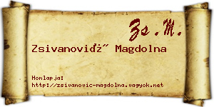 Zsivanović Magdolna névjegykártya